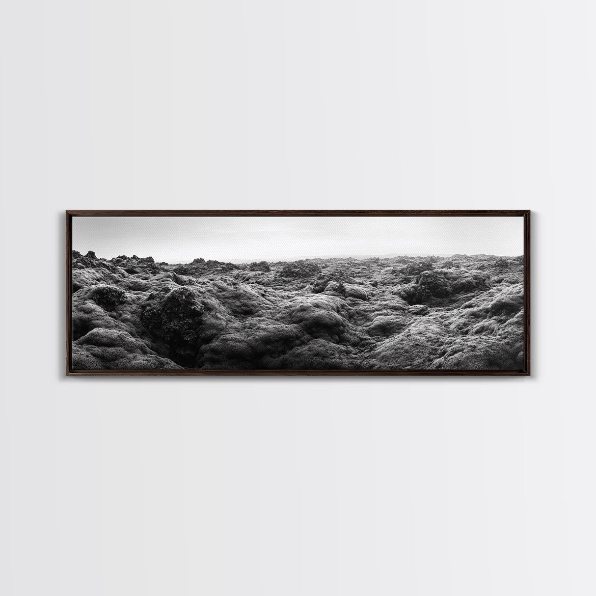 Volcanic Moss, Rugged Terrain, Icelandic Landscape, Wild Nature Scene, Canvas Print, Earthy Tones, Entryway Wall Art, Minimalist Adventure Art
