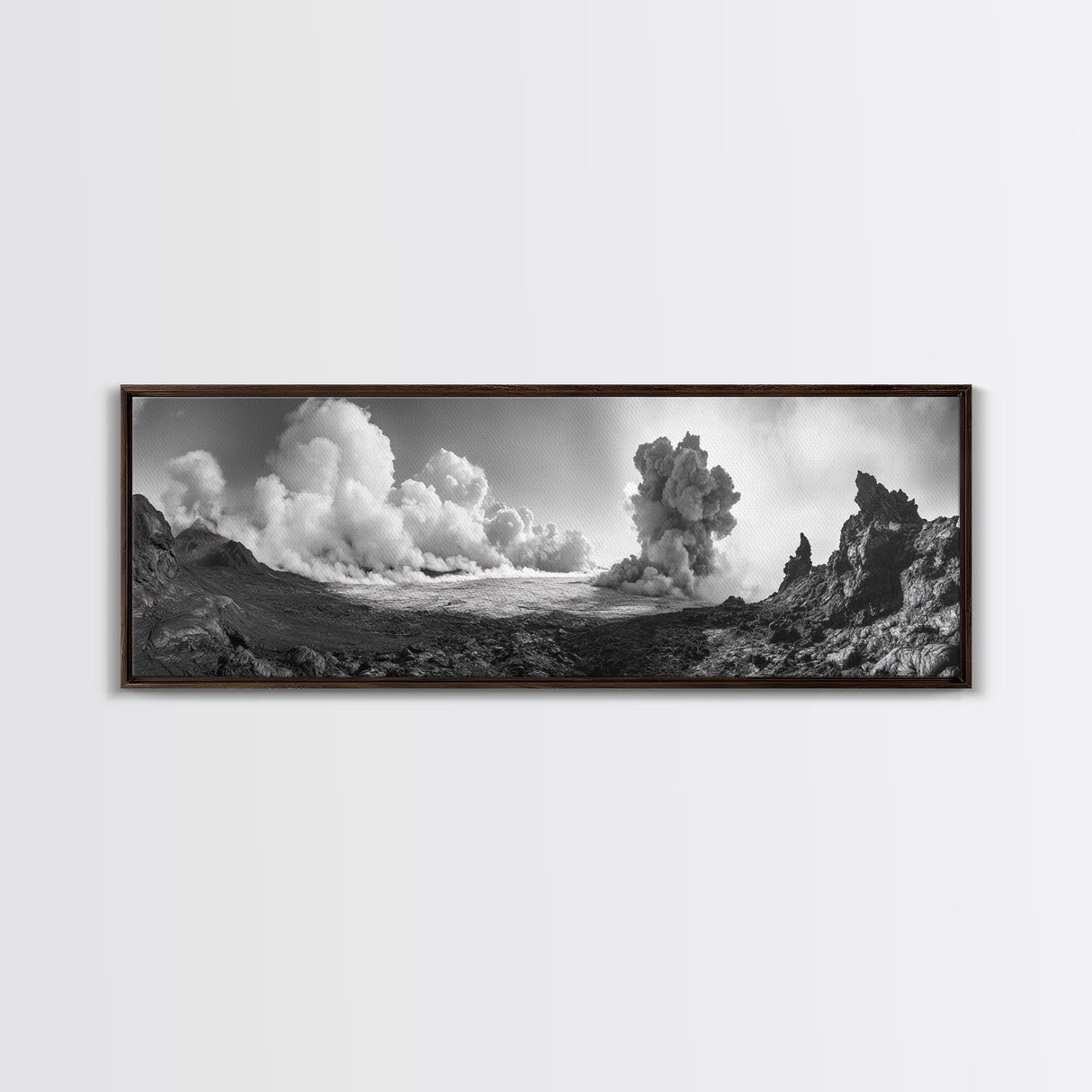 Volcanic Cloudscape, Earth Power, Natural Explosion, Dramatic Wall Decor, Framed Canvas Print, Adventure Art, Rustic Living Room Wall Art