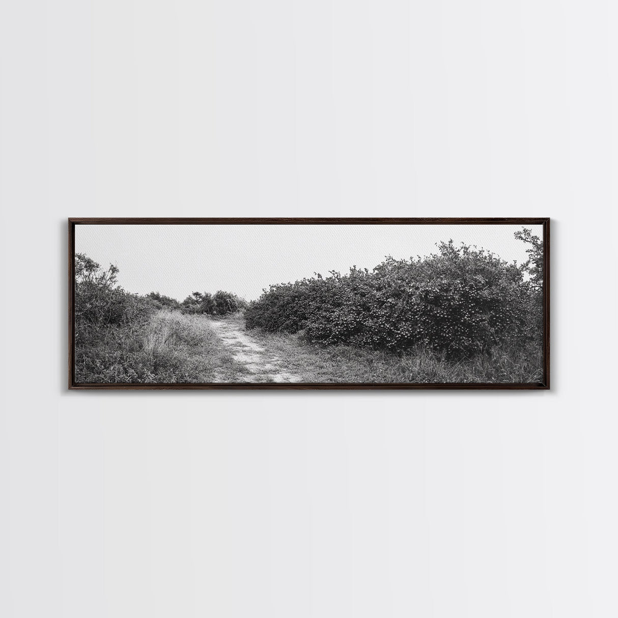 Wild Apple Path, Nature Overgrowth, Autumn Orchard Trail, Canvas Print, Fall Farmhouse Kitchen Art, Rustic Seasonal Wall Decor