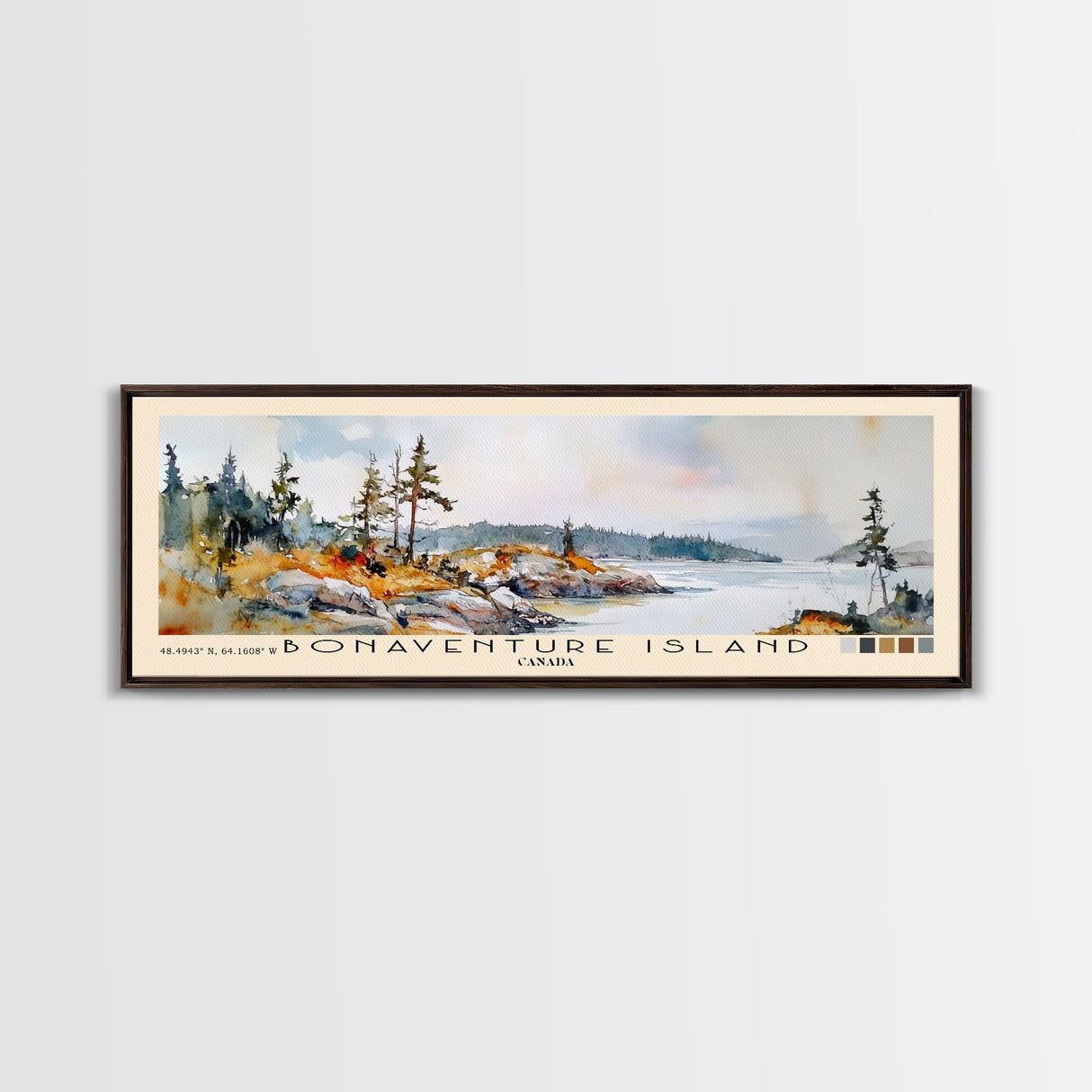 Bonaventure Island, Canada Watercolor Beach Print, Vacation Gift, Canada Wall Art, Beach Painting, Beach Decor, Beach Painting
