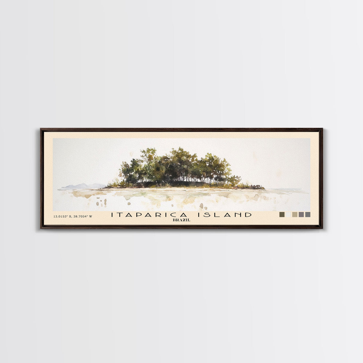 Itaparica Island, Brazil Watercolor Beach Print, Vacation Gift, Brazil Wall Art, Beach Painting, Beach Decor, Beach Painting