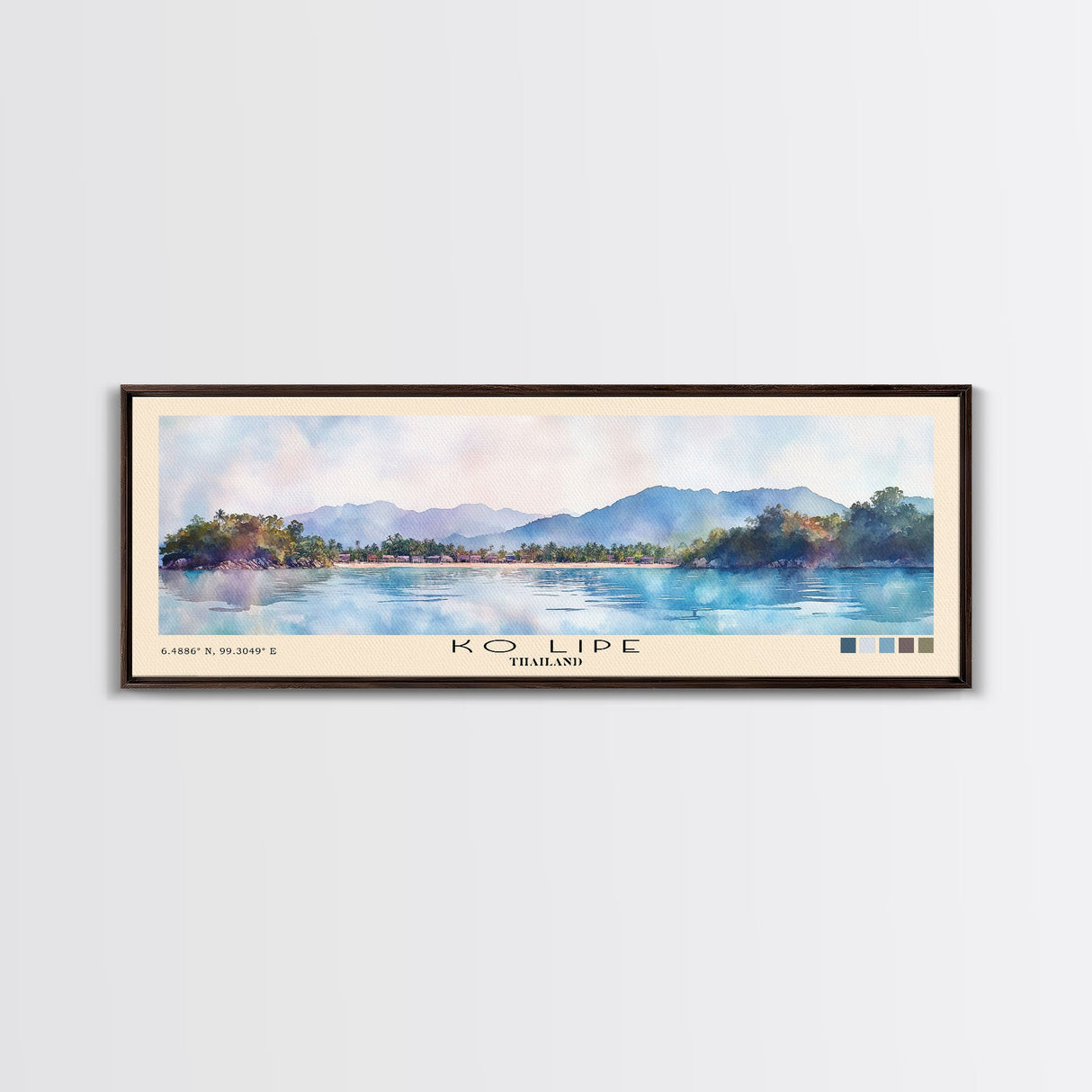 Ko Lipe, Thailand Watercolor Beach Print, Vacation Gift, Thailand Wall Art, Beach Painting, Beach Decor, Beach Painting