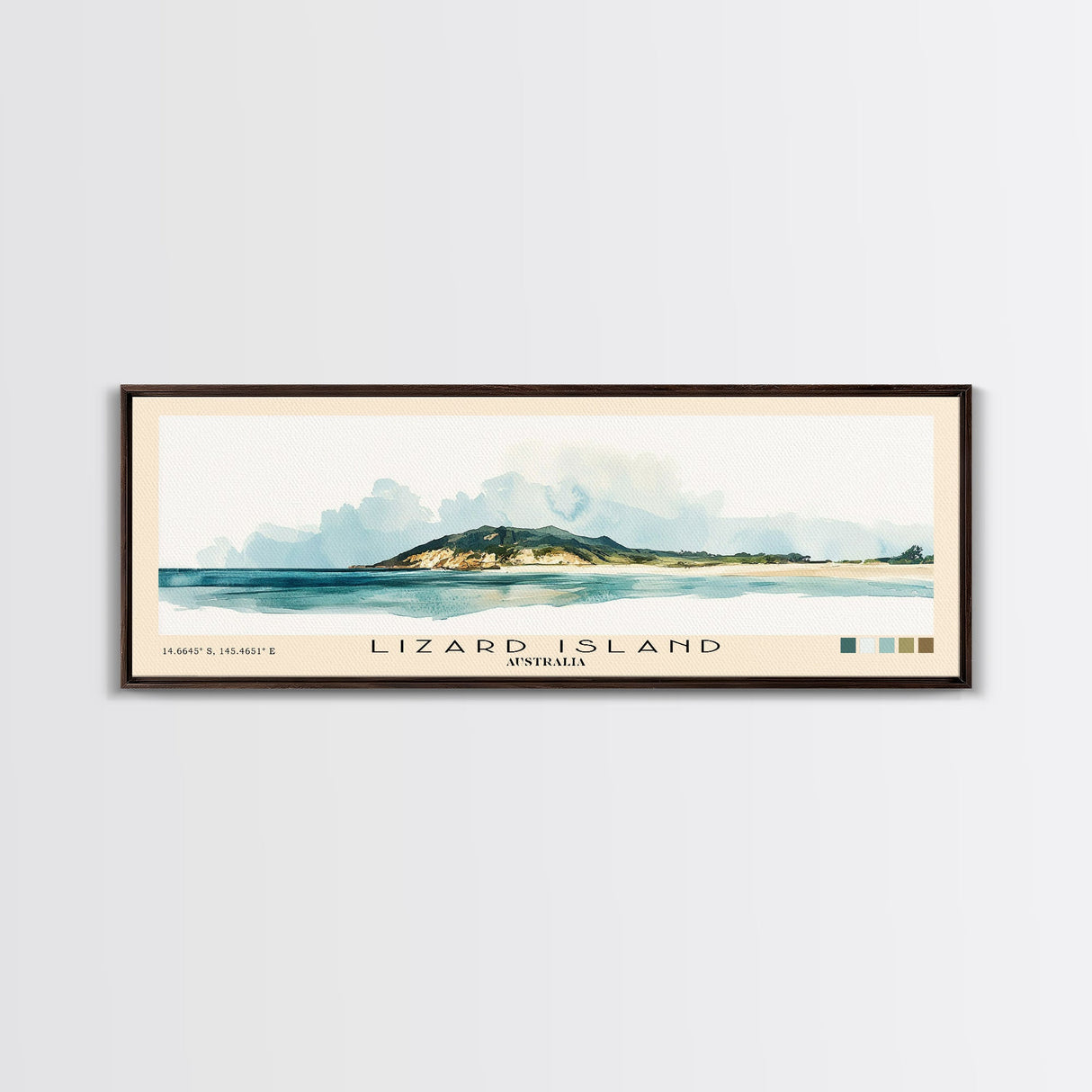 Lizard Island, Australia Watercolor Beach Print, Vacation Gift, Australia Wall Art, Beach Painting, Beach Decor, Beach Painting