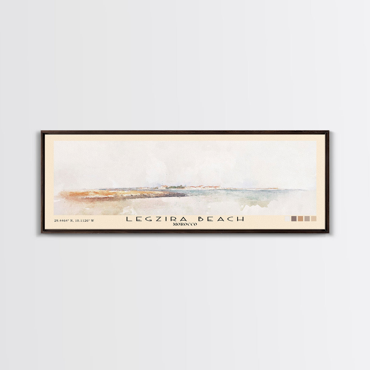 Legzira Beach, Morocco Watercolor Beach Print, Vacation Gift, Morocco Wall Art, Framed Canvas Print, Framed Beach Painting