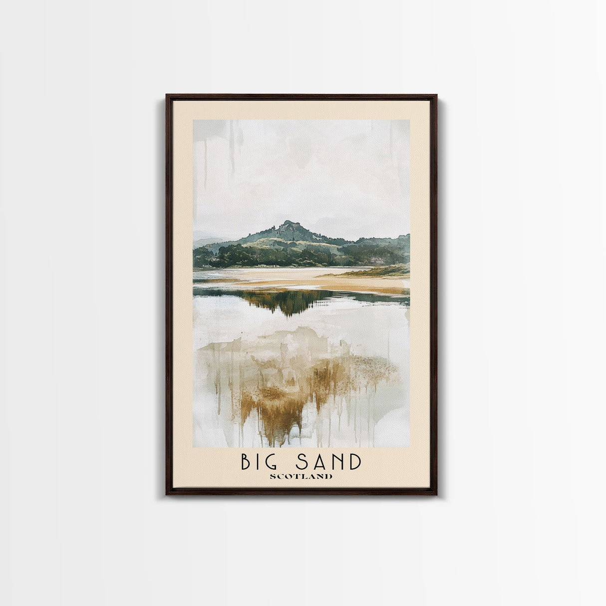 Big Sand, Scotland Watercolor Beach Print, Vacation Gift, Scotland Wall Art, Beach Painting, Beach Decor, Beach Painting