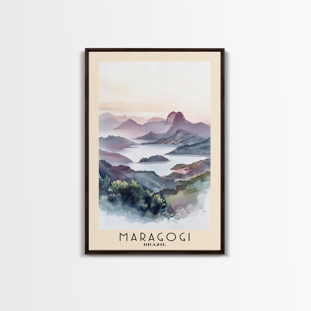 Maragogi, Brazil Watercolor Beach Print, Vacation Gift, Brazil Wall Art, Beach Painting, Beach Decor, Beach Painting