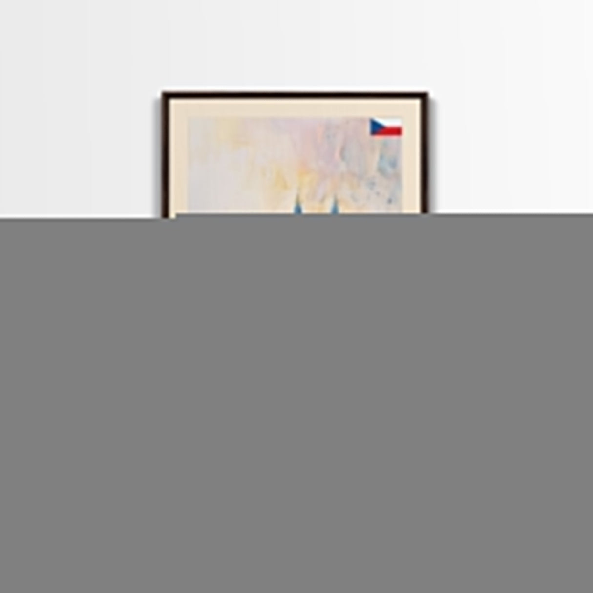 Brno Czech Republic Travel Poster Framed Canvas Print, Cityscape Art, Wall Decor, Travel Print, Watercolor Painting, Boho Style Art