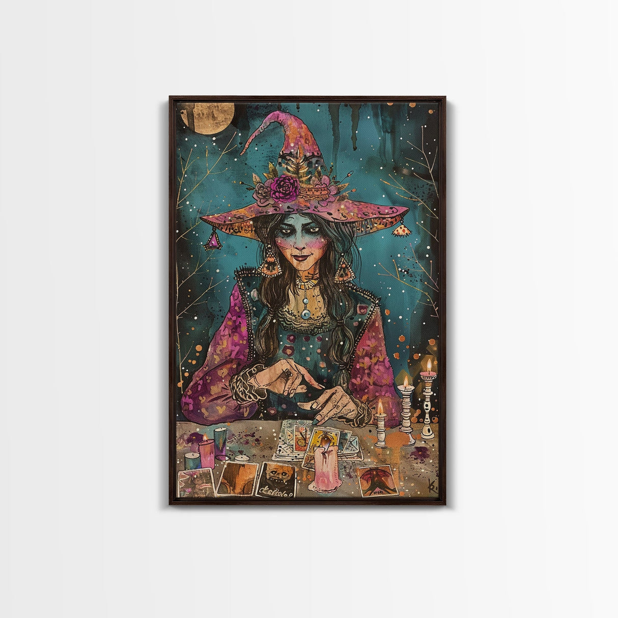 Halloween Haunted Doll, Framed Canvas Print, Wall Art, Spooky Decor, Halloween Decoration, Living Room Art, Unique Gift