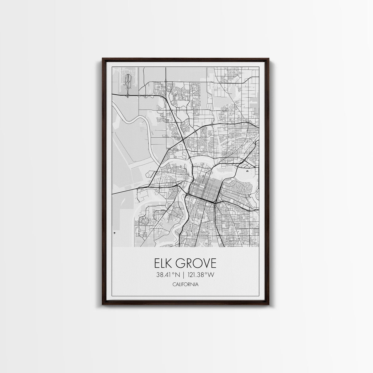 Elk Grove Street Map, California Map, City Map Art, Minimalist Art, Wall Art, Canvas Print, Bedroom Wall Art, Housewarming Gift, Travel Art
