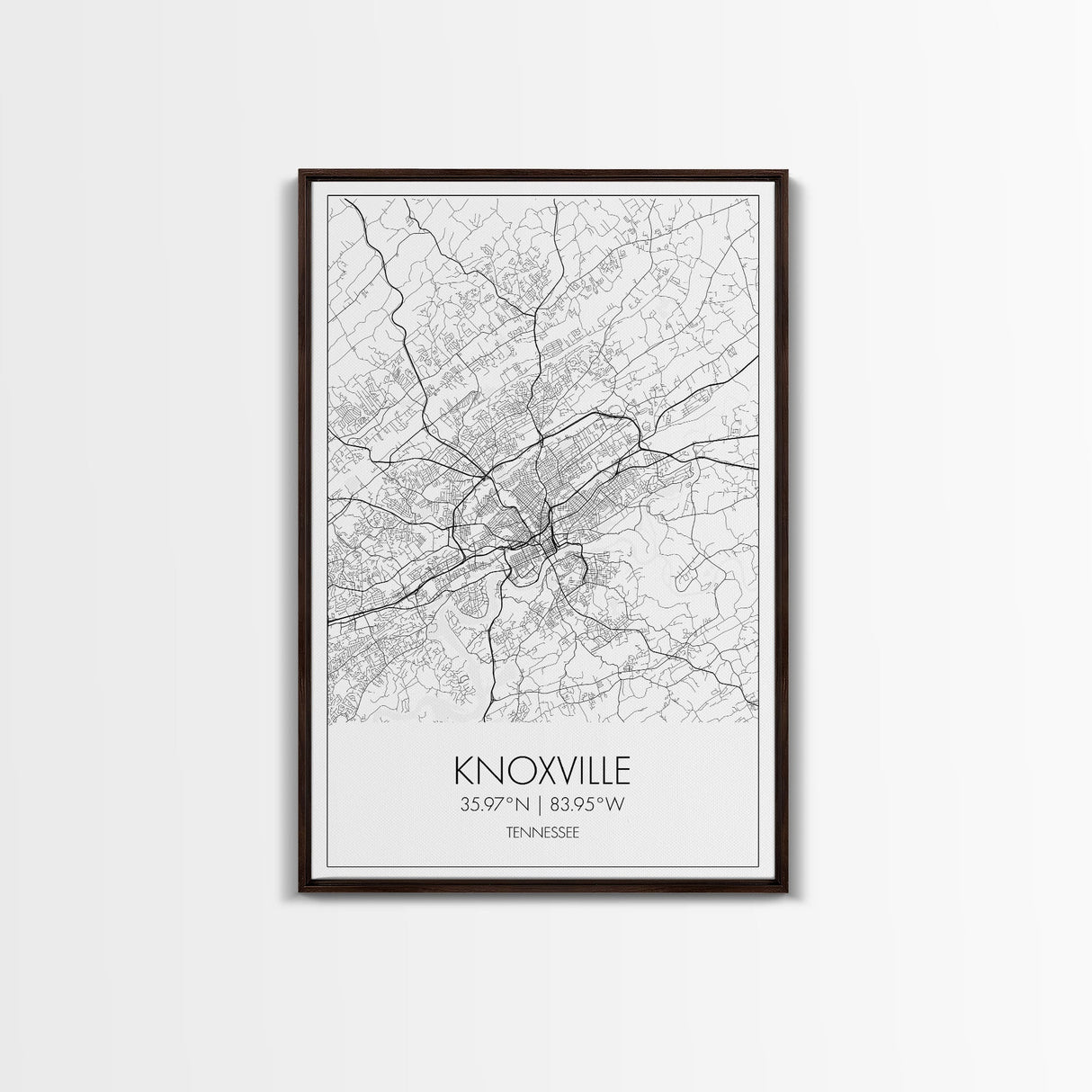 Knoxville Street Map, Tennessee Map, City Map Art, Modern Wall Art, Wall Art, Canvas Print, Travel Art, Aviation Gifts, Wall Art For Bedroom