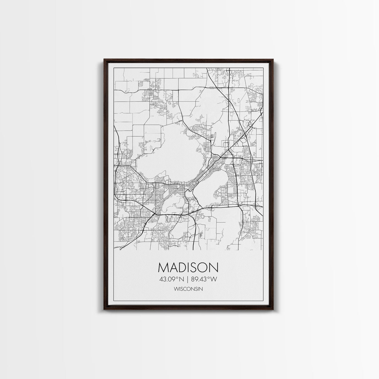 Madison Street Map, Wisconsin Map, City Map Art, Modern Art, Wall Art, Canvas Print, Bedroom Wall Art, Travel Wall Print, Gift For Men