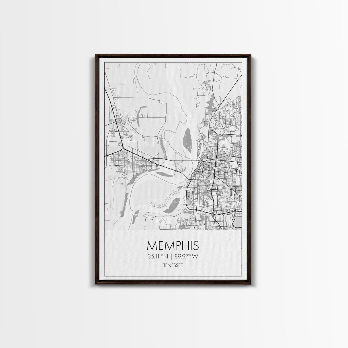 Memphis Street Map, Tennessee Map, City Map Art, Modern Art, Wall Art, Canvas Print, Music Room Décor, Housewarming Gift, Travel Art