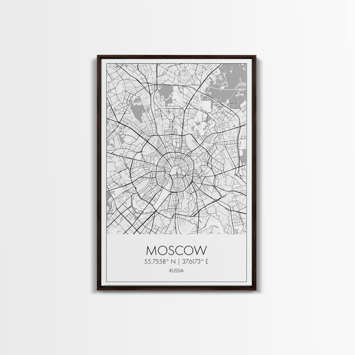 Moscow Street Map, Russia Map, Europe City Map Art, Modern Art, Wall Art, Canvas Print, Wall Art Prints, Gift For Husband, Travel Wall Décor