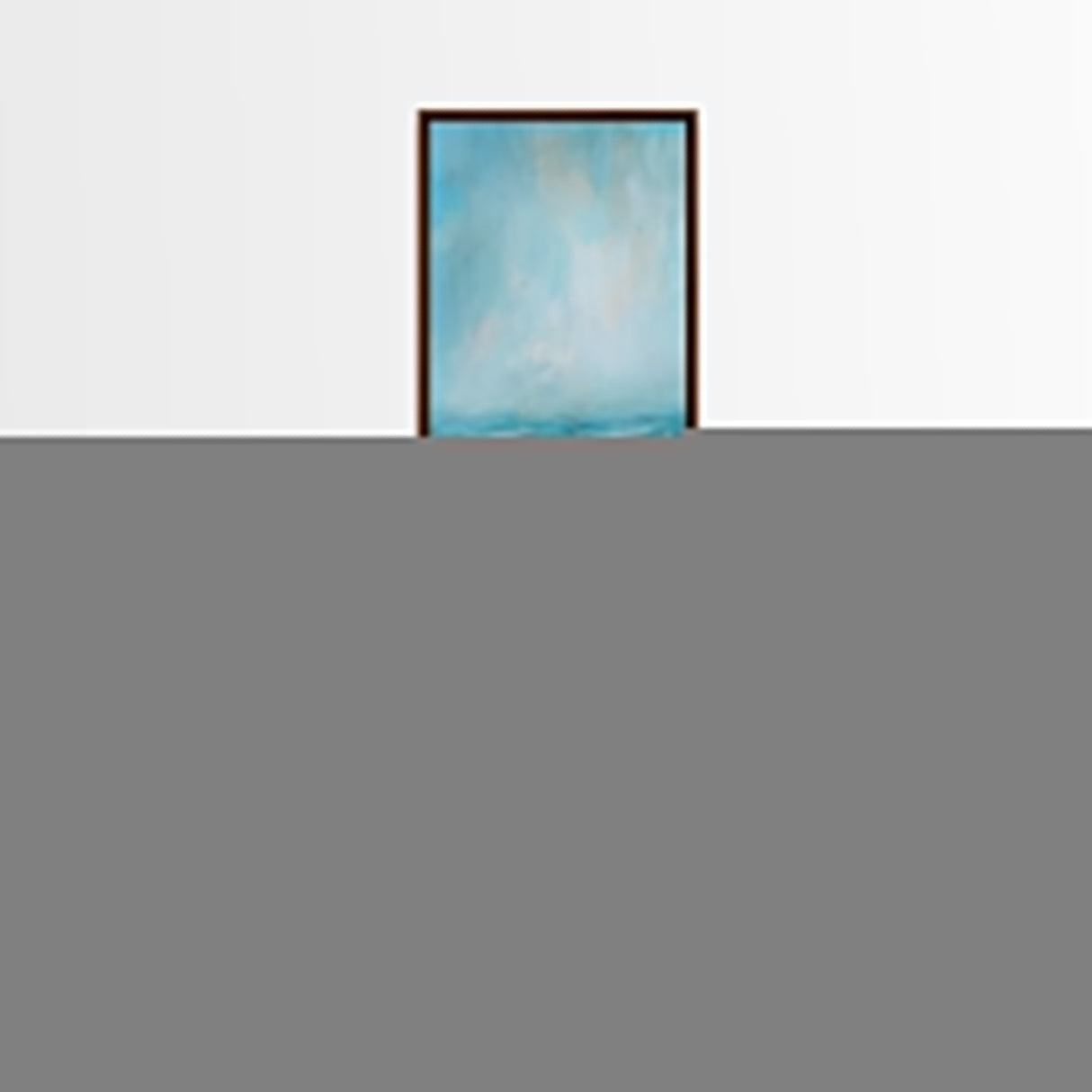 Serene Beach Nest Framed Canvas Print coastal landscape art wabi sabi wall art minimalist art nautical decor ocean painting seascape