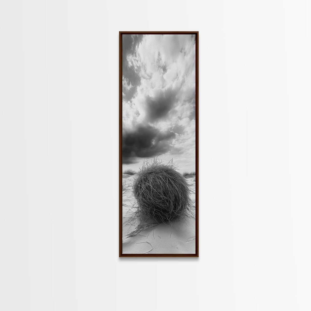 Tumbleweed Desert,Canvas Print, Rustic Southwest Wall Art, Moody Landscape Art, Extra Wide Art, Above Sofa Art, Farmhouse Decor