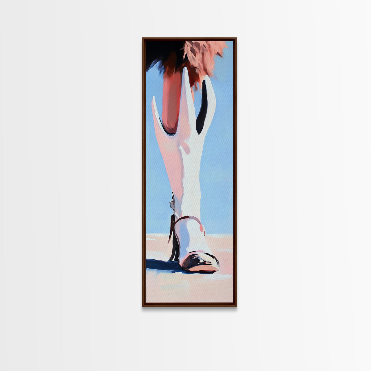 Western Boot Detail Canvas Print black cowgirl painting rustic decor farmhouse art southwest wall art wabi sabi wall art fashion art