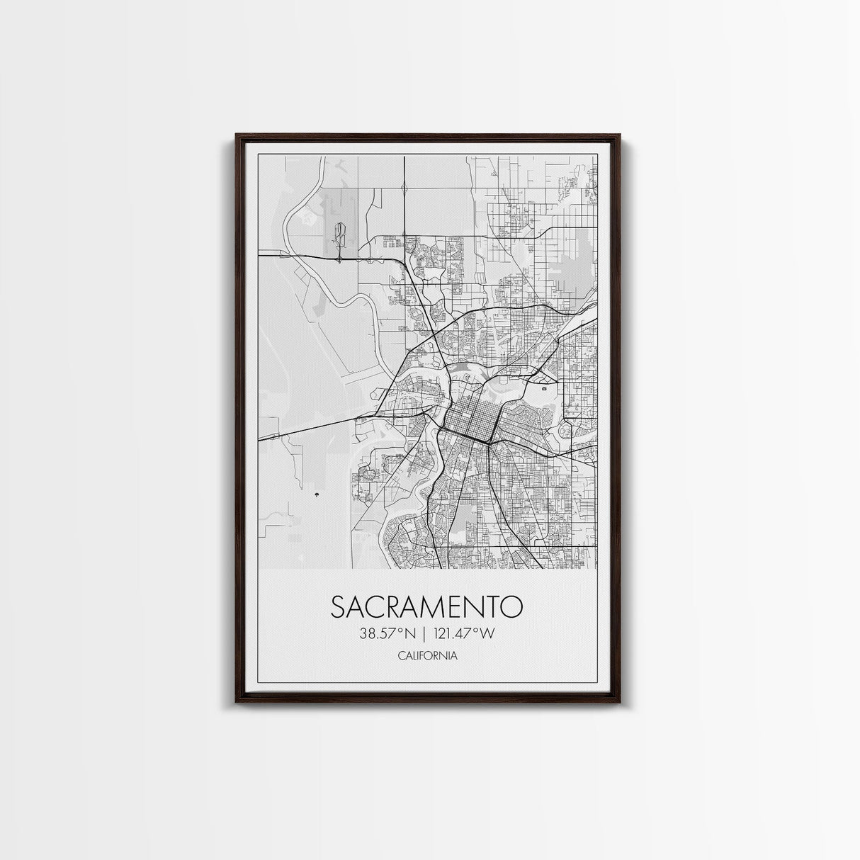 Sacramento Street Map, California Map, City Map Art, Minimalist Art, Wall Art, Canvas Print, Girls Room Art, Gift For Women, Travel Décor