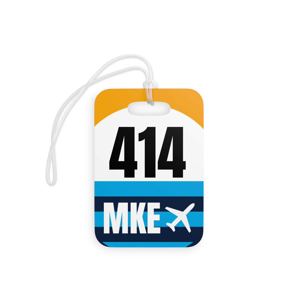 Milwaukee Wisconsin, Area Code / Airport Tag for Bags and Luggage - 414 / MKE