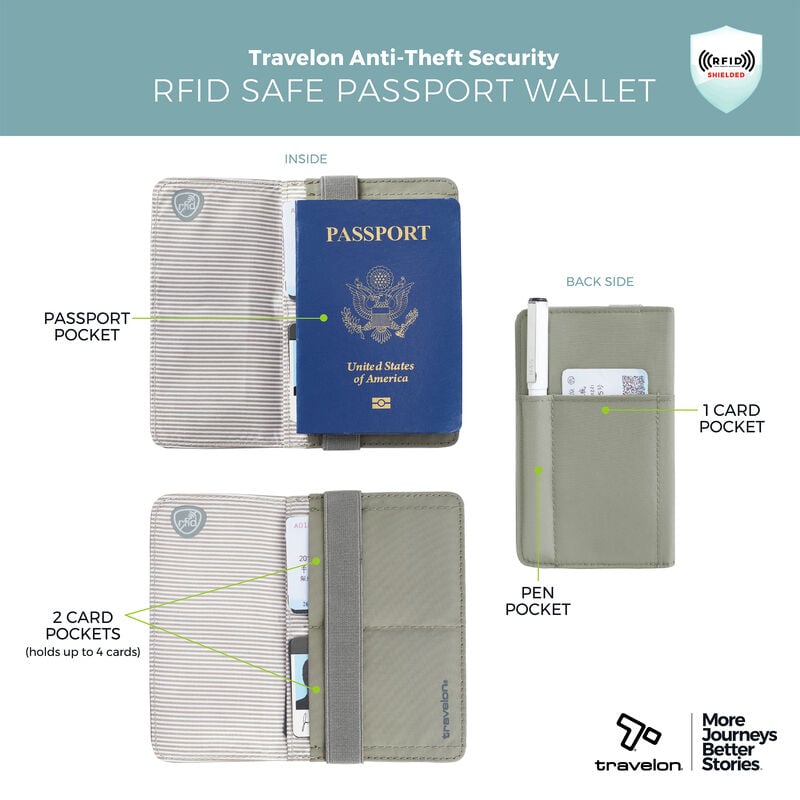 RFID Blocking Flap Closure Passport Case (43703) by Travelon