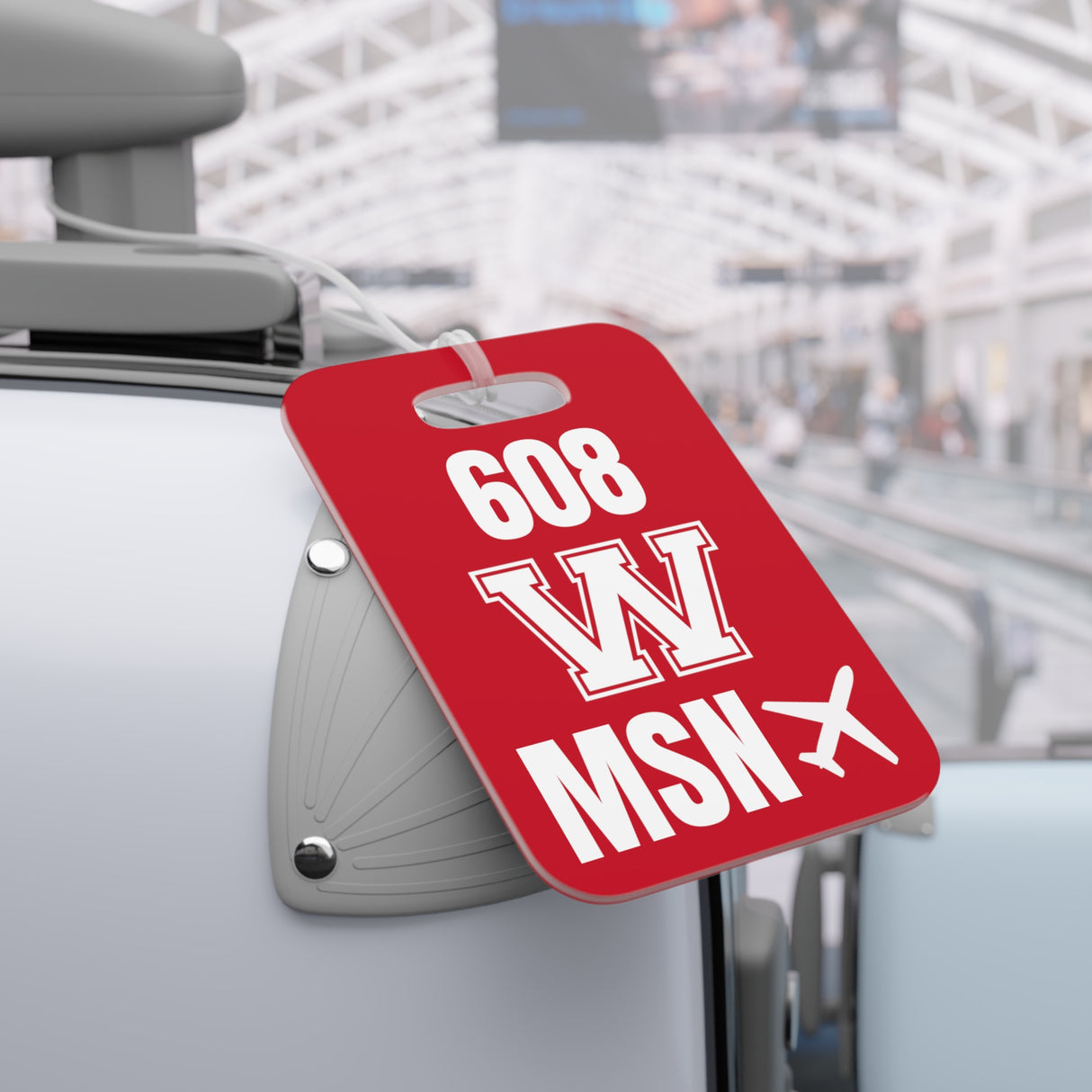 Madison Wisconsin, Area Code / Airport Tag for Bags and Luggage - 608 / MSN & College Wl