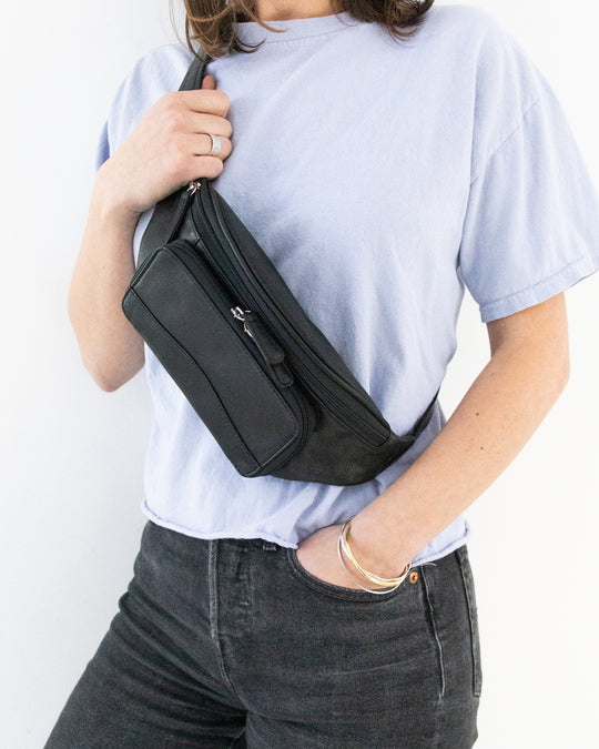 Leather RFID Blocking Organizer Waist Pack