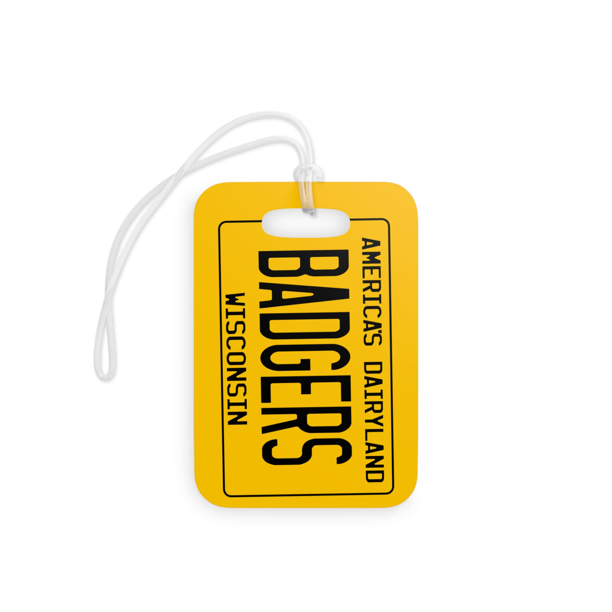 Badgers - Wisconsin Retro License Plate Luggage Tag