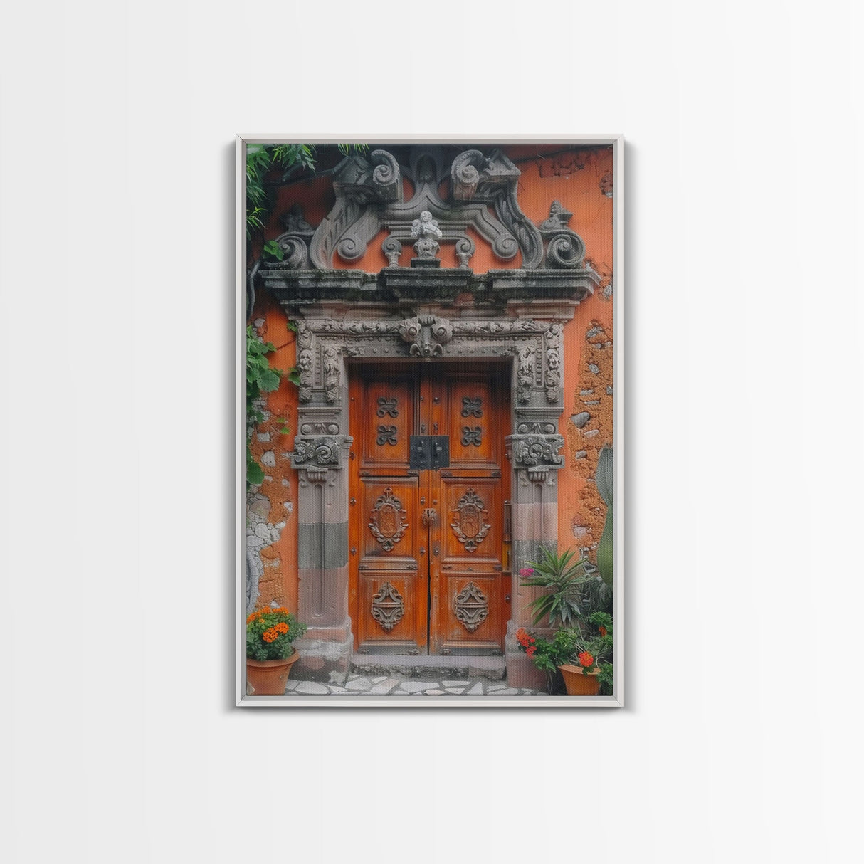 Change23 Colorful Indian Architecture Canvas Print, Traditional Art if India, Photography Print, Indian Wall Art, Living Room Decor