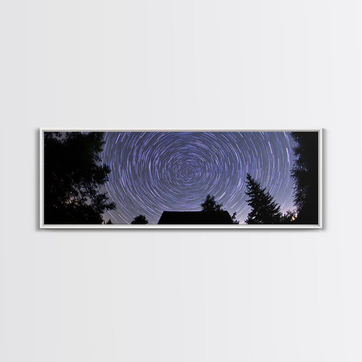 Huge Wall Art Time Lapse Photography Style Print, Panoramic Wall Art, Wood Framed Canvas, Farmhouse Decor, Unique Wall Art