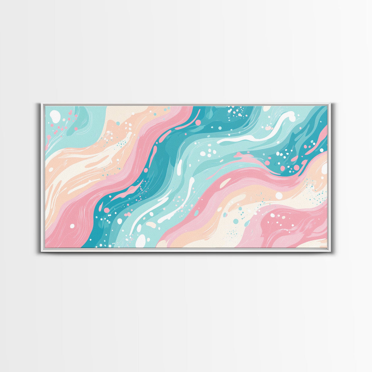 Retro 90s Style Wall Art, Bedroom Wall Decor, Aesthetic Decor, Vaporwave Wall Art, Pastel Shades Painting