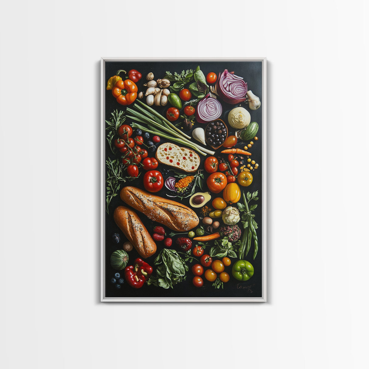 Retro Food Wall Art Canvas Print, Kitchen Decor, Kitchen Painting, Dining Room Painting, Modern Farmhouse Wall Art
