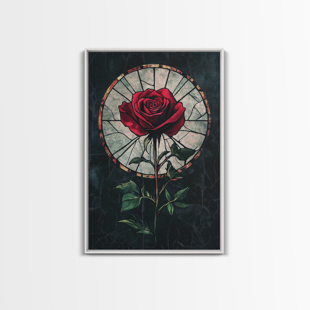 Rose Painting Print, Wood Framed Canvas Print, Beautiful Rose Painting Abstract Wall Art, Minimalist Floral Decor, Flowers Print, Floral Wall Art