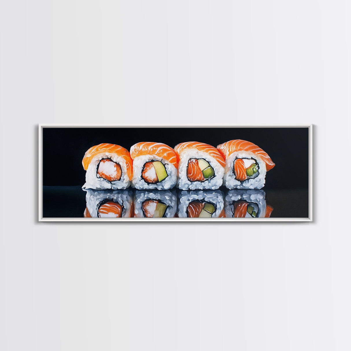 Kitchen Wall Art Home Decor, Dining Room Art, Painting of Sushi Canvas Print, Modern Art, Eclectic Kitchen Decor, Modern Kitchen