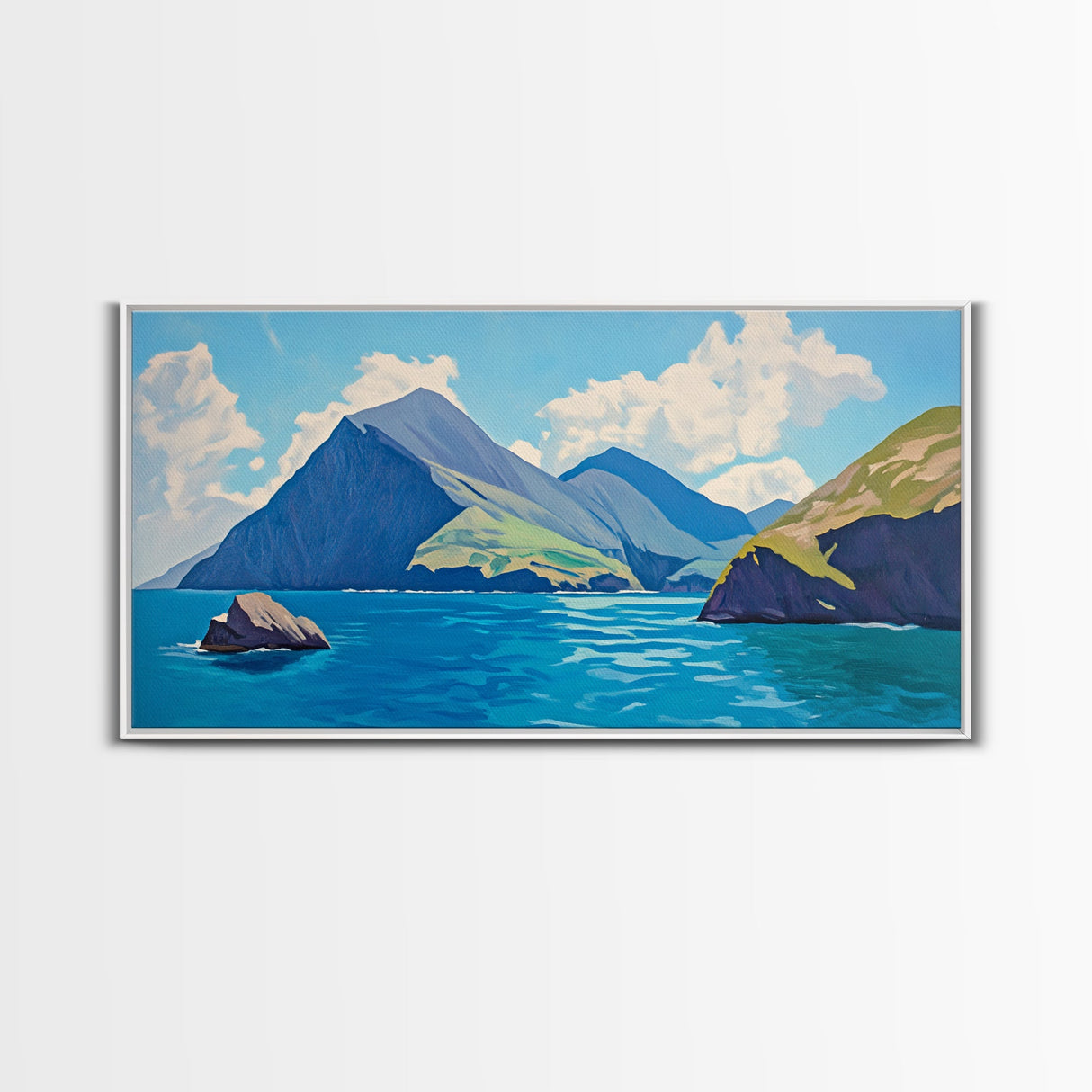 Hawaii Landscape Painting Print, Hawaii Wall Art, Ready To Hang, Hawaii Painting, Vacation Gift, Travel Gift