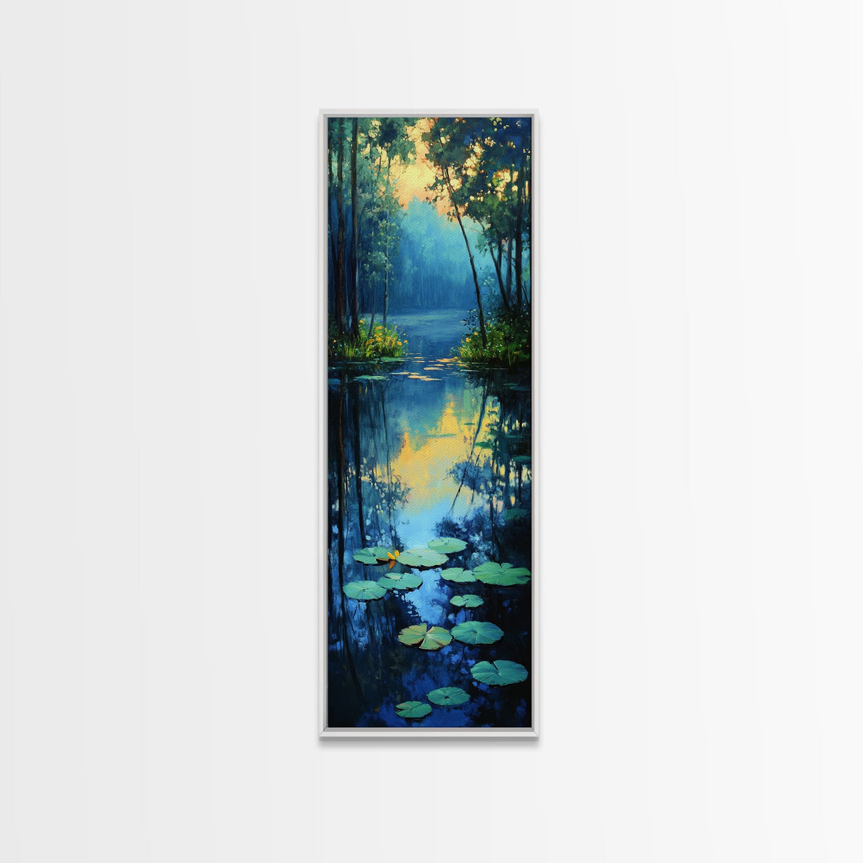 Serene Lake Reflection Framed Canvas Print, Coastal Landscape Art, Lake Tahoe Art, Above Bed Wall Art, Rustic Decor Gift Idea Christmas