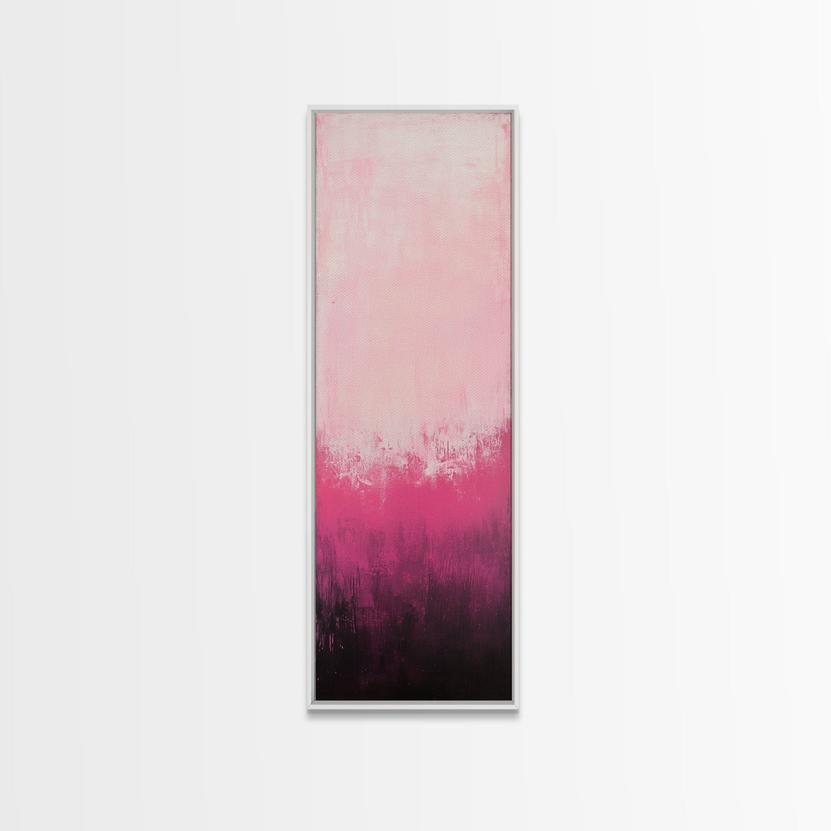 Gradient Pink Ombre Framed Canvas Print Light Pink Abstract Wall Art Bedroom or Living Room Coastal Cowgirl Aesthetic