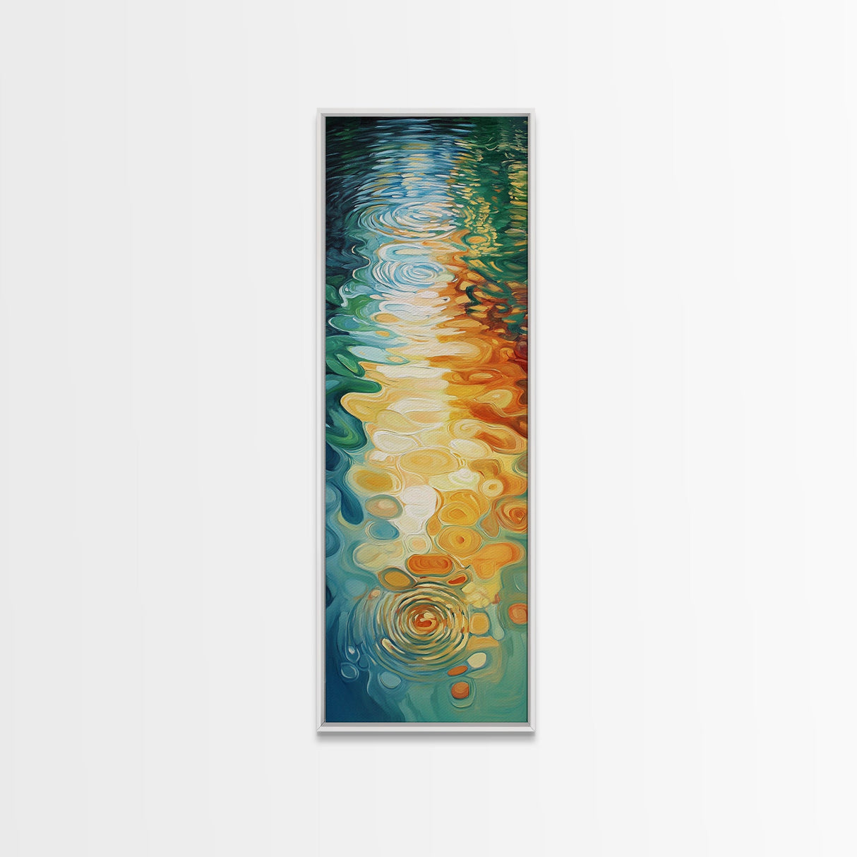Water Reflections, Abstract Painting, Ocean Inspired Art, Blue and Green Wall Art, Nautical Decor, Minimalist Art, Canvas Print