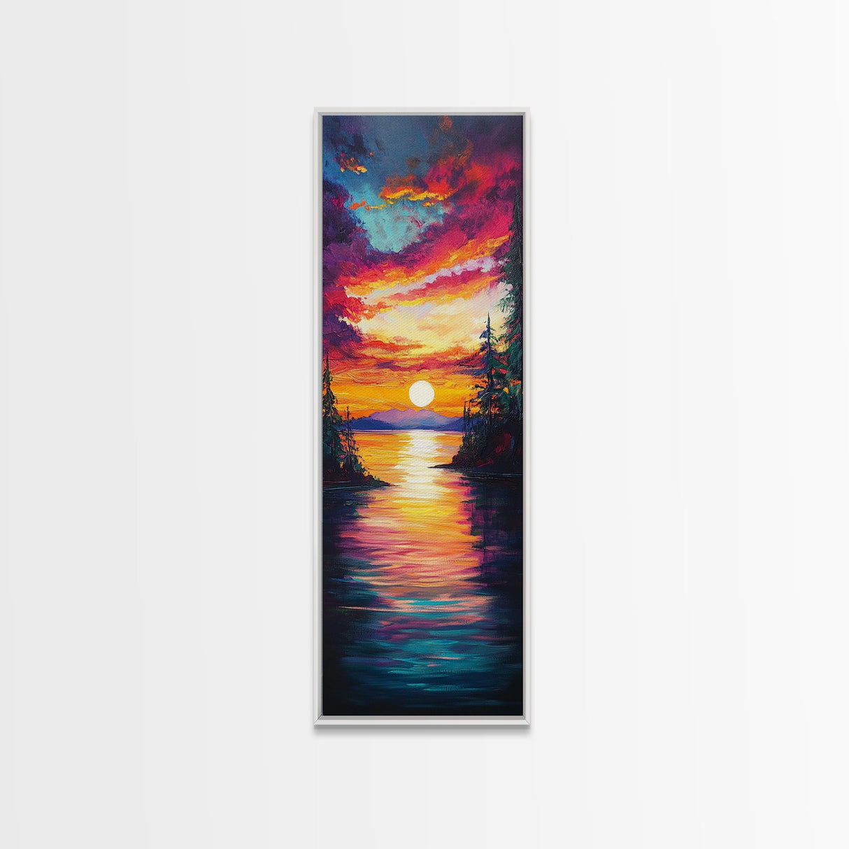 Ocean Waves, Pink Orange Sunset, Coastal Wall Art, Canvas Print, Surf Wall Art, Above Couch Art, Beach House Art
