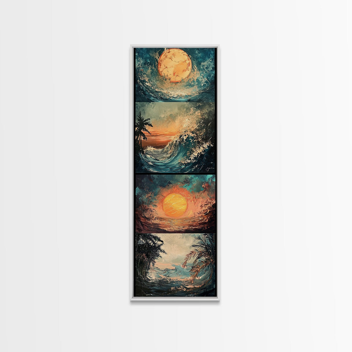 Sunset Ripples, Lake Painting, Vibrant Colors, Canvas Print, Landscape Painting, Above Bed Wall Art, Rustic Wall Art