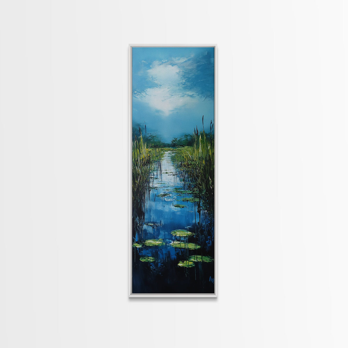 Marsh Painting, Coastal Landscape, Canvas Print, Lake Tahoe Art, Rustic Wall Art, Above Couch Art, Vertical Wall Art