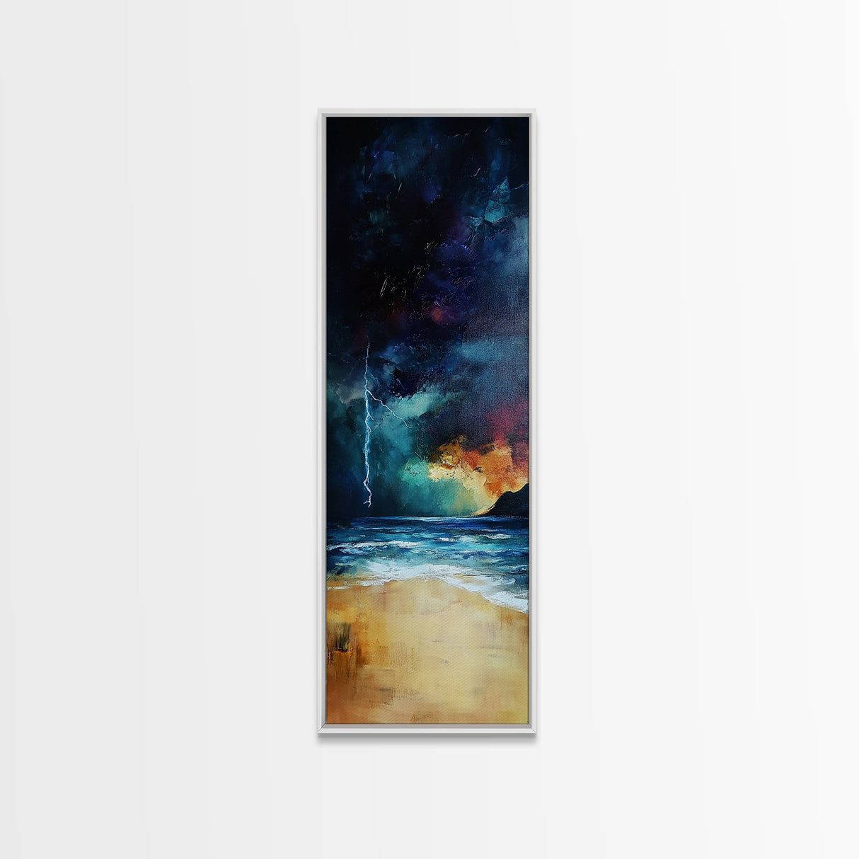 Stormy Ocean, Moody Art, Canvas Print, Nautical Painting, Dark Romance Painting, Coastal Wall Art, Living Room Art