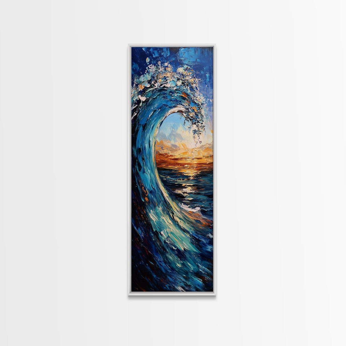 Ocean Wave, Seascape Art, Canvas Print, Nautical Decor, Coastal Painting, Blue and Green Wall Art, Surf Inspired Art