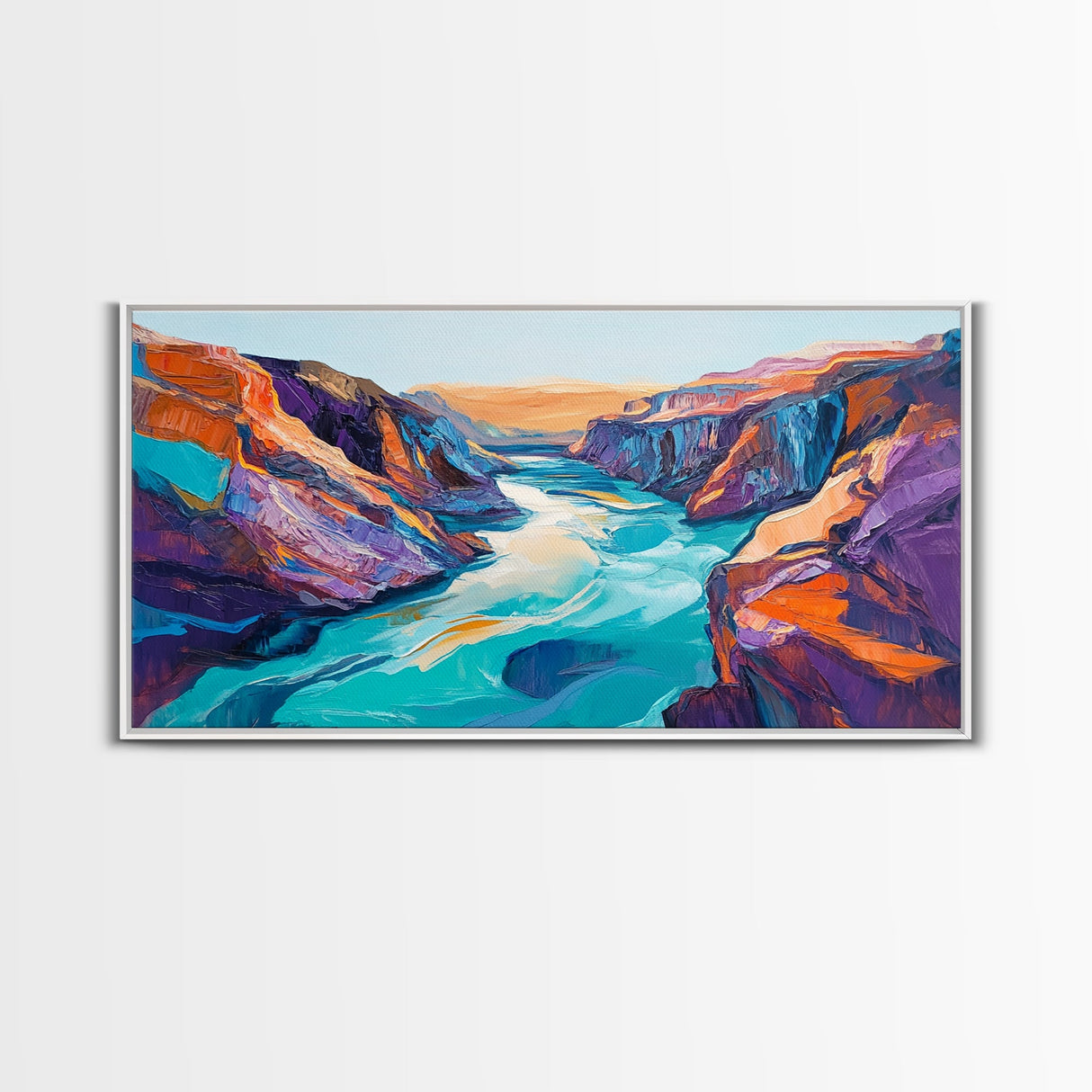 Grand Canyon, Southwest Wall Art, Extra Wide Art, Panoramic Painting, Landscape Painting, Above Bed Wall Art, Canvas Print