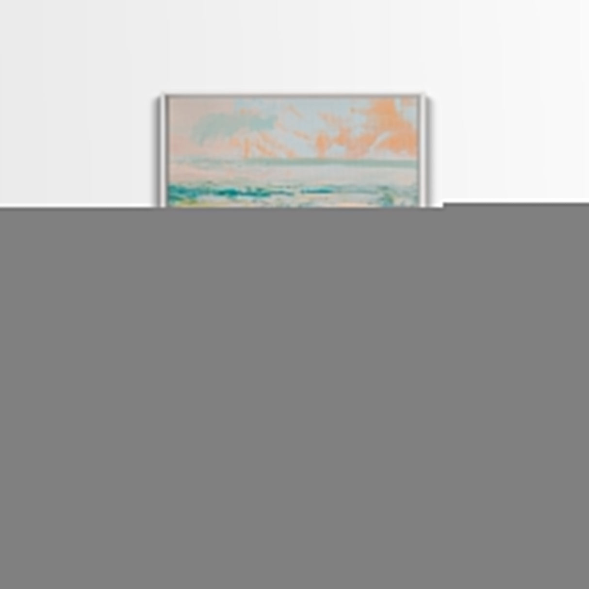 Ocean Rock Waves Canvas Print Coastal Wall Art, Beach House Decor, Abstract Seascape Painting, Nautical Art, Modern Minimalist Art
