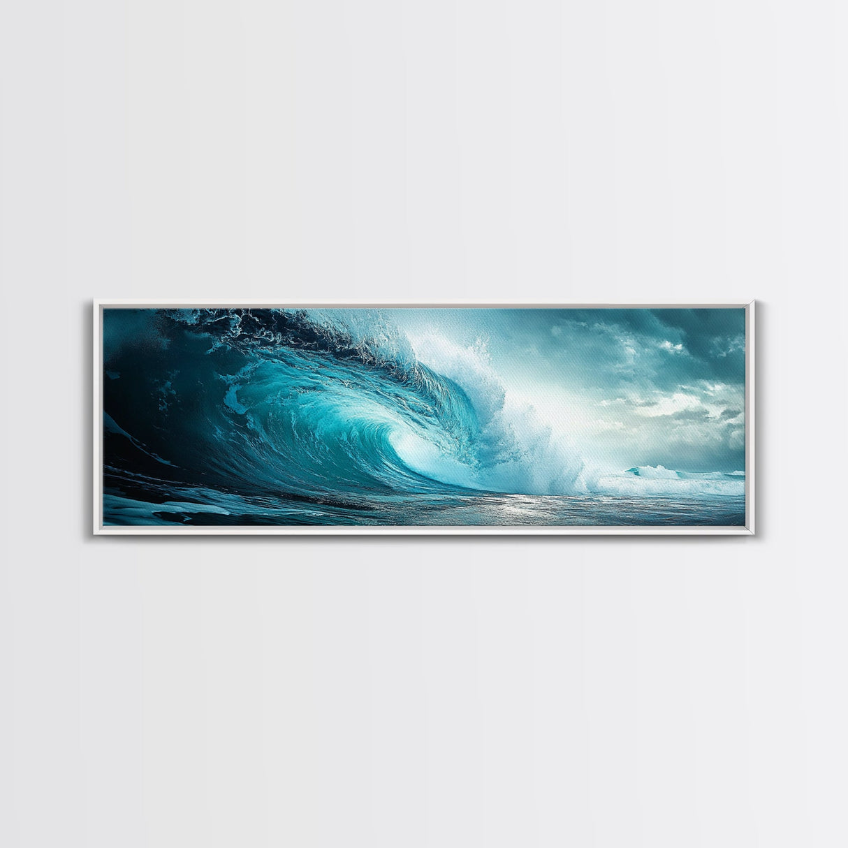 Turquoise Ocean Wave Canvas Print Coastal Photography Wall Art, Large Beach House Decor, Modern Living Room or Office Art, Gift Idea