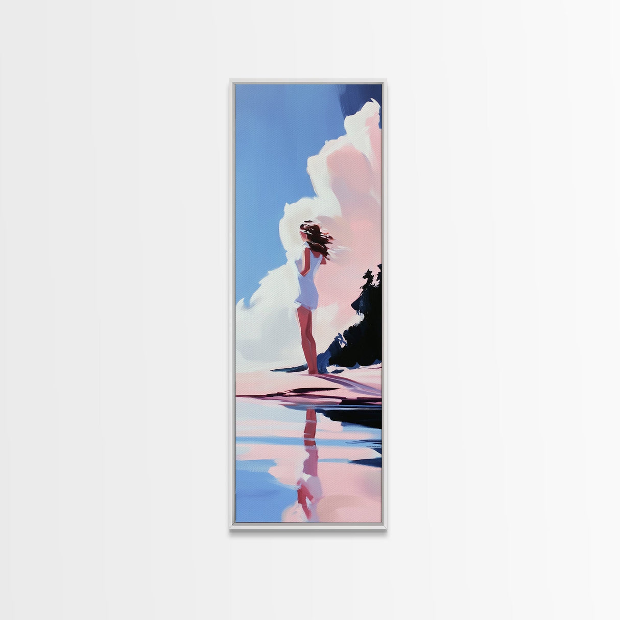 Beach Sunset, Coastal Art, Abstract Seascape, Modern Ocean, Canvas Print, Minimalist Art, Living Room Wall Art, Nautical Decor