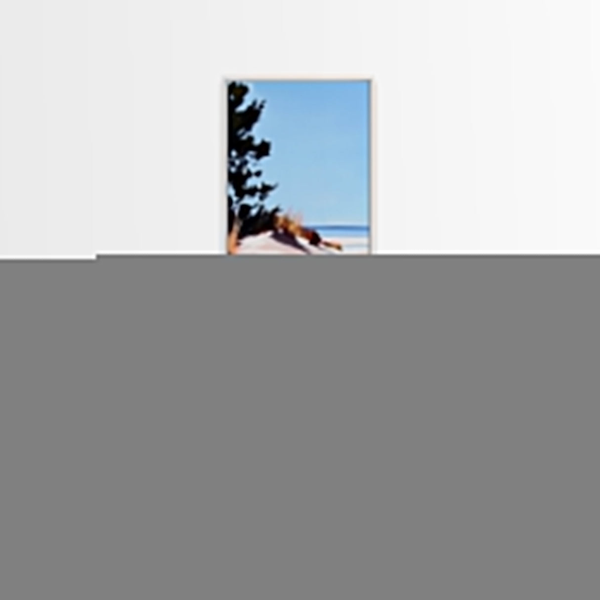 Ocean Walkway, Dunes and Shadows, Coastal Serenity, Soft Light, Framed Canvas Print, Living Room Wall Art, Beach House Decor