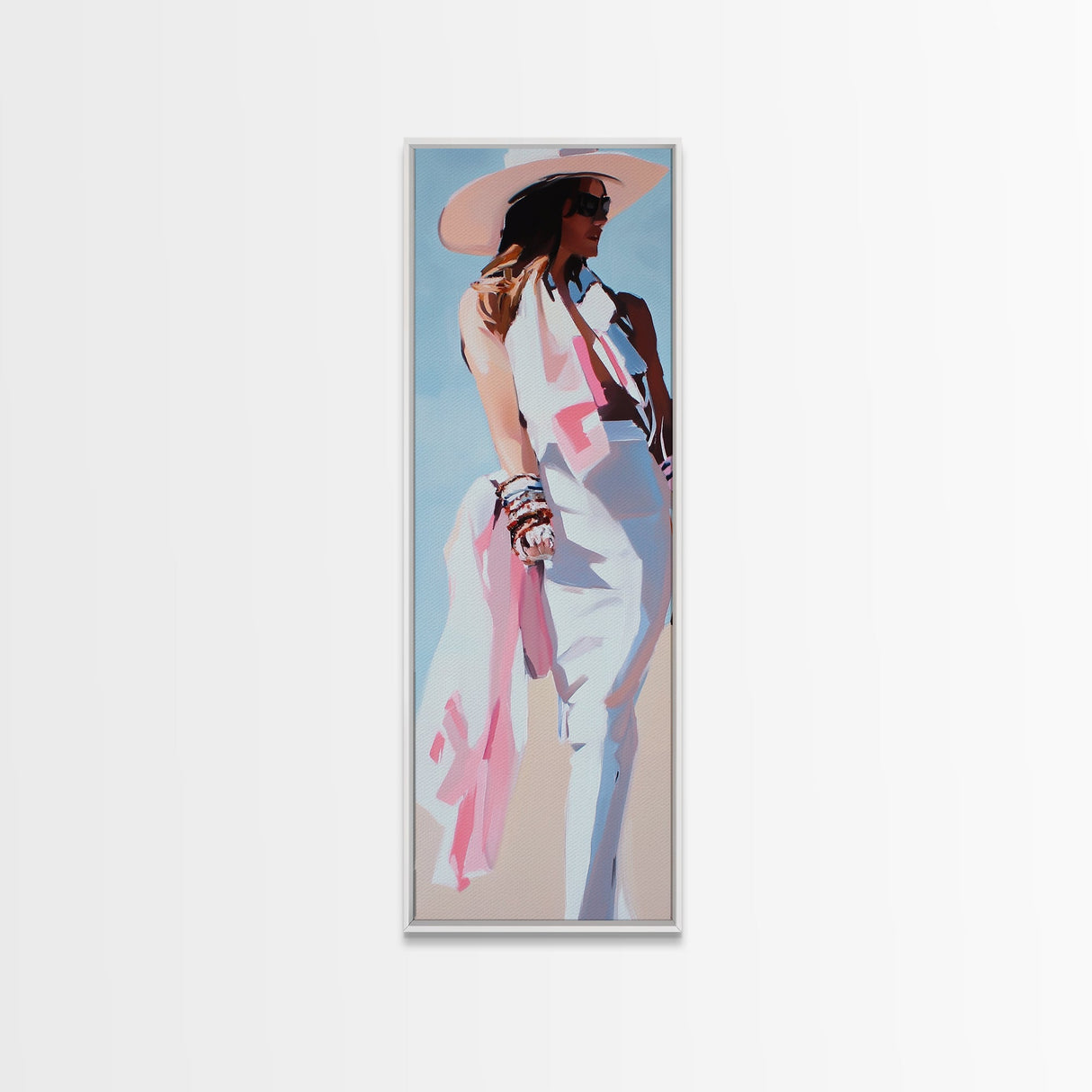 Western Chic, Cowgirl Art, Fashion Wall Art, Canvas Print, Boho Aesthetic, Stylish Home Decor, Minimalist Design, Modern Portrait