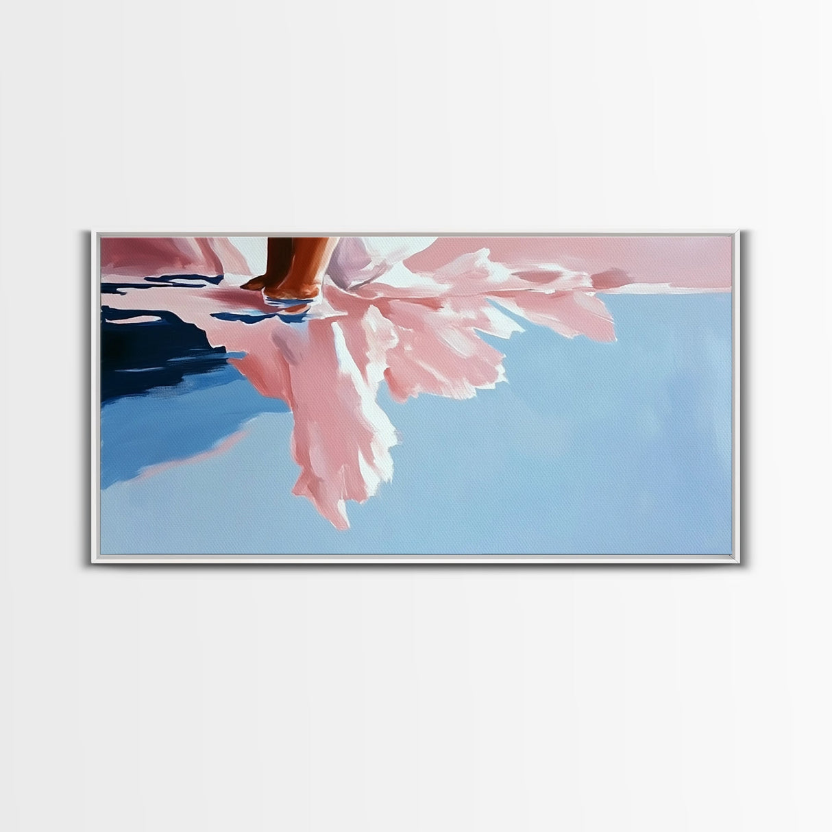 Water Reflection, Feet, Soft Tones, Canvas Print, Minimalist Art, Dreamy Aesthetic, Bedroom Wall Art, Modern Home Decor, Calm Atmosphere