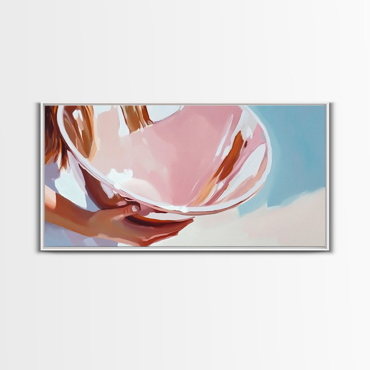 Pink Shell, Coastal Art, Beach Inspired, Canvas Print, Boho Wall Art, Minimalist Ocean Decor, Bedroom Wall Art, Beach House Gift