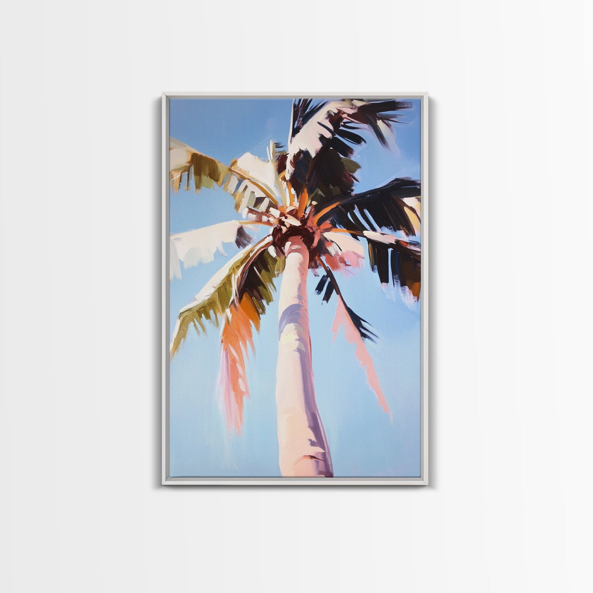 Palm Tree, Tropical Paradise, Summer Beach Vibes, Coastal Living Art, Vacation Dream, Canvas Print, Boho Wall Decor, Relaxing Art